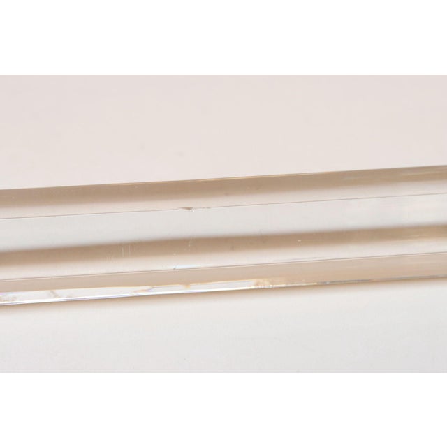 Transparent Vintage Oversized Crystal Pencil Sculpture For Sale - Image 8 of 12