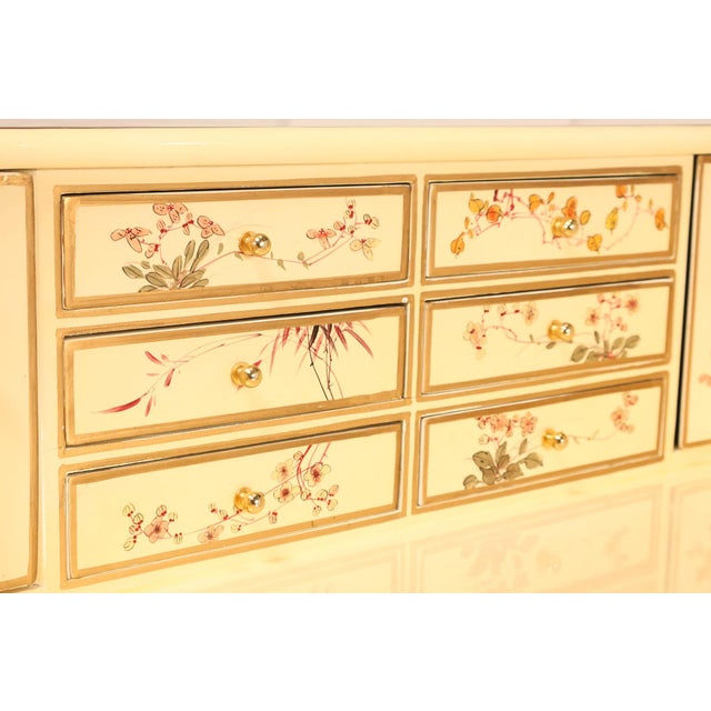 Chinoiserie Painted Carlton House Writing Desk With Chair For Sale - Image 13 of 18