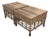 Pair of Woven Rattan Style Ottomans For Sale