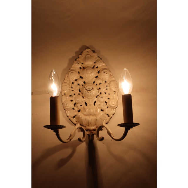 Victorian German Wall Sconces in Cast Brass, 1890, Set of 2 For Sale - Image 6 of 10