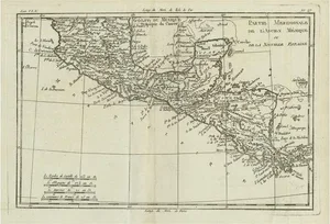 Antique French Map of Mexico, 1780