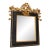 19c Italian Antique Giltwood and Black Mirror For Sale