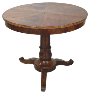 Italian Round Wood Dining Table, 1800s