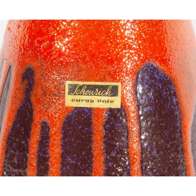 Ceramic Scheurich Keramik Europ Linie West German Ceramic Vase For Sale - Image 7 of 8