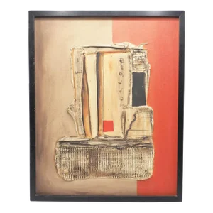 Mid 20th Century Original Acrylic Painting Abstract Signed Framed Jean Fletcher