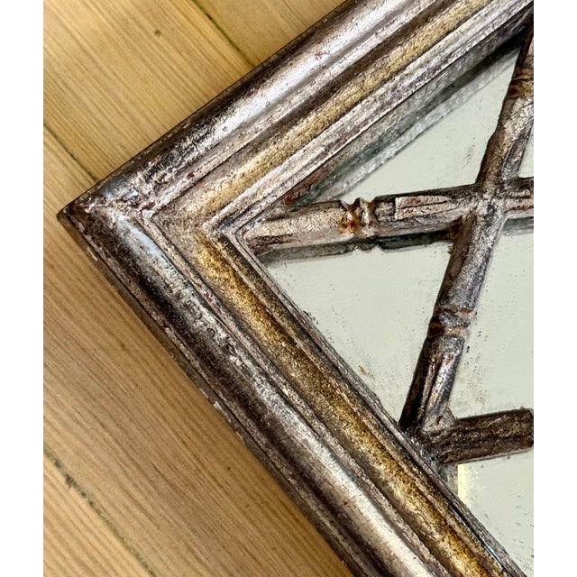 Palm Beach Regency Silver Gilt Fretwork Mirror For Sale - Image 10 of 12