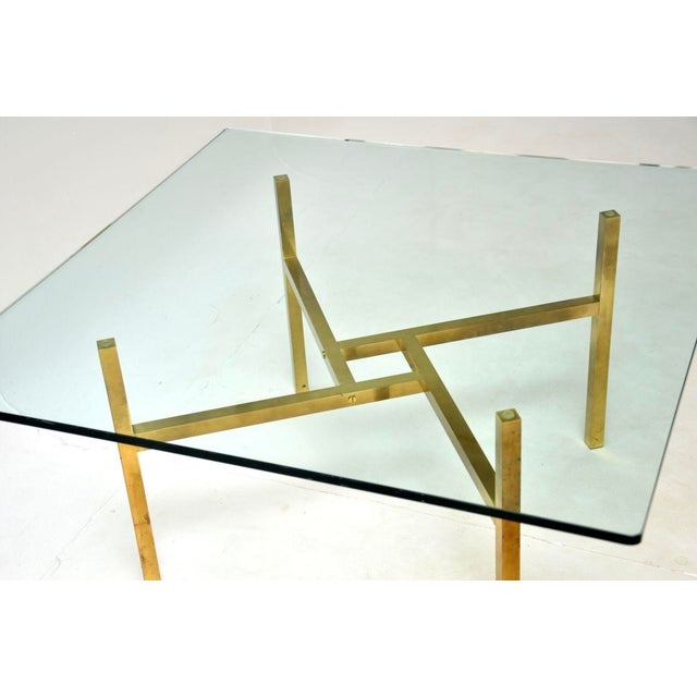 Vintage Brass and Glass Coffee Table, 1970s For Sale - Image 4 of 11
