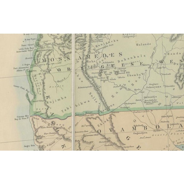Antique Folding Map of Cape Colony to Zambesi River in South Africa, 1890s For Sale - Image 3 of 11