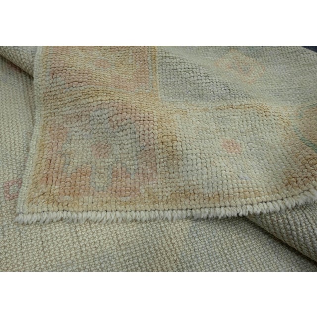 Textile Turkish Oushak Rug 3'8" x 13'7" #18042 For Sale - Image 7 of 8
