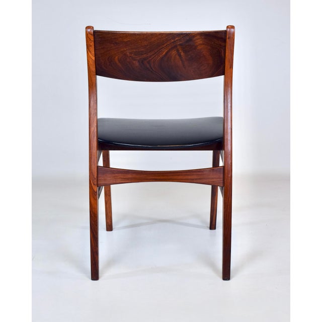 Danish Modern Rosewood Side Chair With Skai Leatherette, 1960s For Sale In Philadelphia - Image 6 of 9