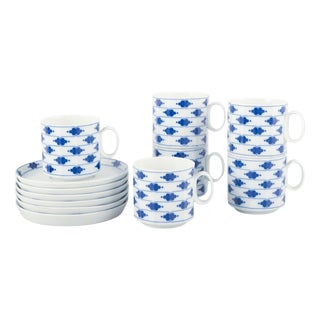 Coffee Cups with Saucers by Tapio Wirkkala for Rosenthal Studio-Linie, 1960s, Set of 12 For Sale