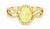 Mid 20th Century 14k Yellow Gold Ethiopian Opal Diamond Filigree Cocktail Ring Estate, Size 7.5 For Sale - Image 4 of 4