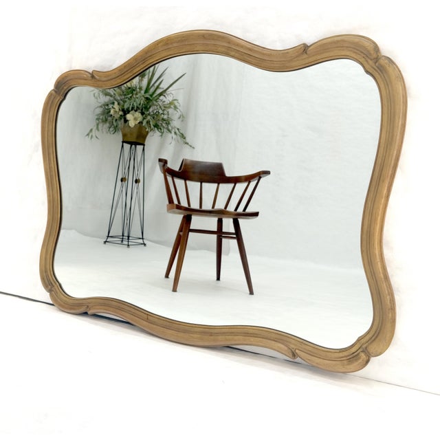 Figural Silver Style Mid Century Modern Wall Mirror Mint