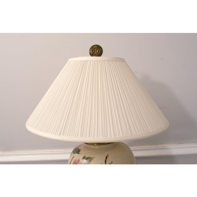 Chinese Crackle Finish Porcelain Floral Decorated Lamp For Sale - Image 11 of 12