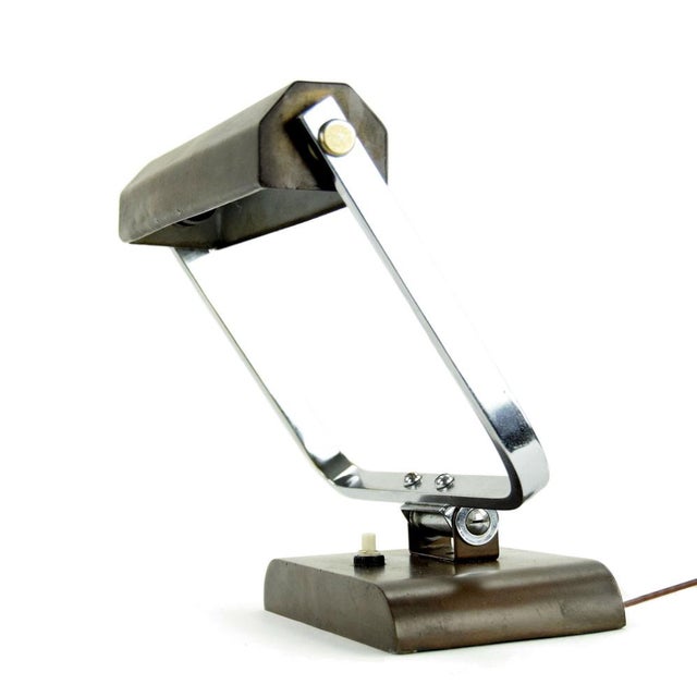 Brown Modernist Italian Desk Lamp, 1930s For Sale - Image 8 of 8