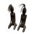 Late 20th Century African Male + Female Figure Carved Sculptures, Pair For Sale