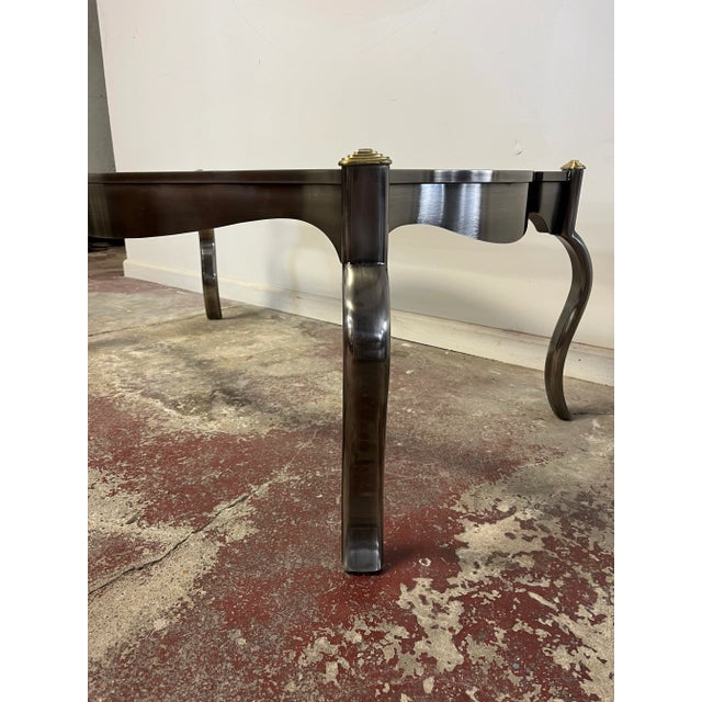 Postmodern Postmodern Steel and Brass Coffee Table For Sale - Image 3 of 7