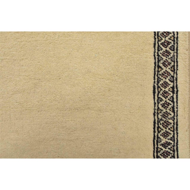Beige Bokhara Runner 3’4” X 14’8” Beige Wool Hand-Knotted Oriental Rug For Sale - Image 8 of 13