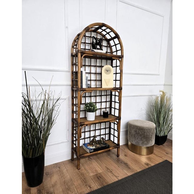 Beautiful 1960s Italian Mid-Century Modern bookcase, library, cupboard, etagere with 4 shelves, perfect, useful and...