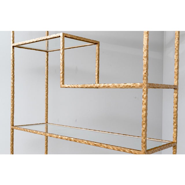2000 - 2009 Hollywood Regency Style Gilt Iron Etagere For Sale - Image 5 of 9