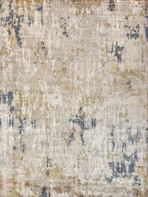 Exquisite Rugs Laureno Hand-Knotted Bamboo Silk & Cotton Beige/Gold Rug-6'X9'
