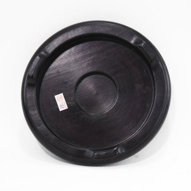 Chinese Pair of 6 1/4'' Chinese Carved Rosewood Pedestal Display Bases/Stand With Inner Ring For Sale - Image 3 of 6