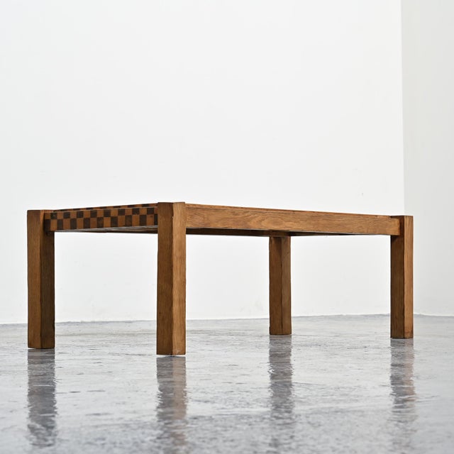 1960s Graphic Two-Tone Wood Coffee Table, 1960 For Sale - Image 5 of 13