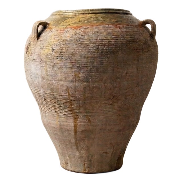 Large Spanish Glazed Ceramic Jar, 1970s For Sale