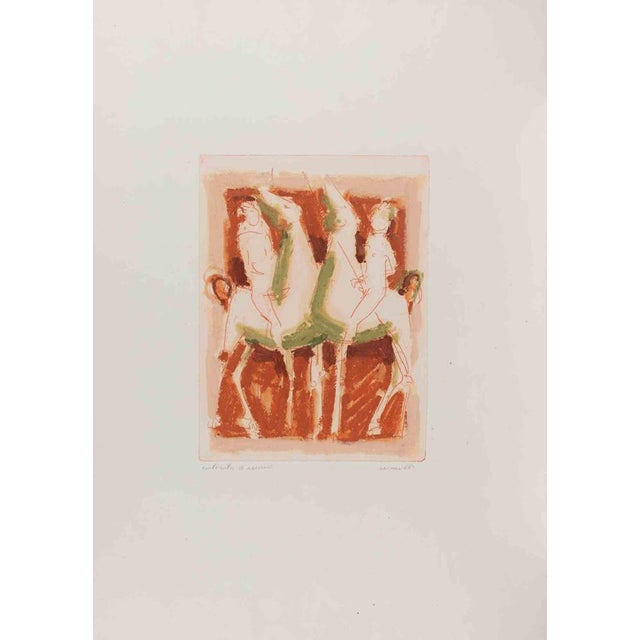 Etching on paper. Hand signed in pencil. Artist proof. Very good condition. This piece is attributed to the mentioned...