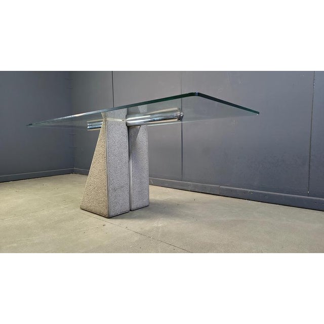 Concrete Dining Table by Giovanni Offredi for Saporiti, 1970s For Sale - Image 8 of 13