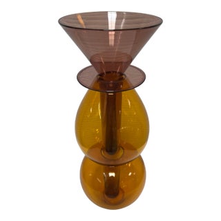 Kare Amore Orange Vase, Three Piece For Sale
