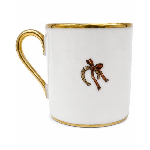 Vintage Hertel Jacob Bavaria Equestrian Demitasse Cups Saucers Set 2 Germany - 4 pcs For Sale In Washington DC - Image 6 of 9