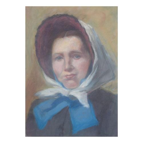 Unknown, Portrait of a woman, Pastel on Paper For Sale - Image 5 of 5