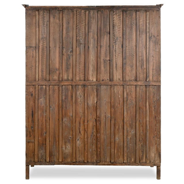 Large Solid Wood Display Case with Sliding Doors For Sale - Image 4 of 10