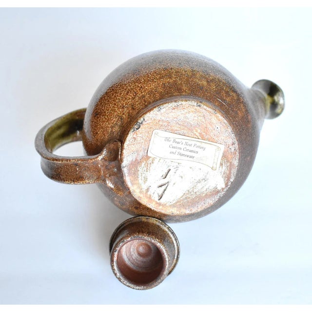 Brown Studio Pottery Stoneware Teapot For Sale - Image 8 of 9