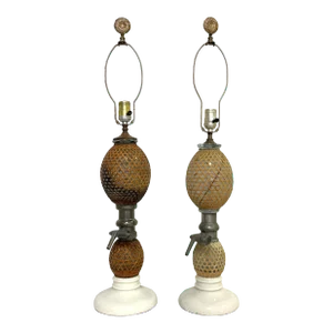 19th Century French 'Briet Brevete' Seltzer Bottle Lamps- a Pair