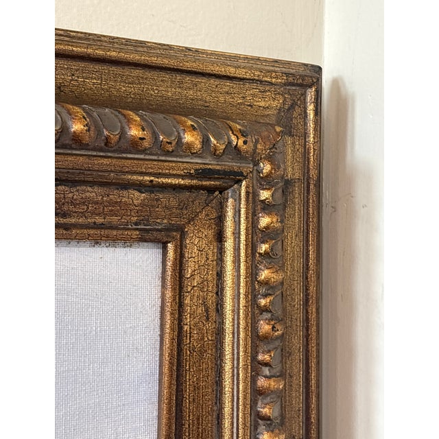 English Large Vintage Winter Landscape Oil Painting on Canvas in Ornate Gilt Frame Signed For Sale - Image 3 of 7