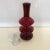 Glass Vintage Three Tier Ruby Red Bischoff Carafe With Stopper For Sale - Image 7 of 10