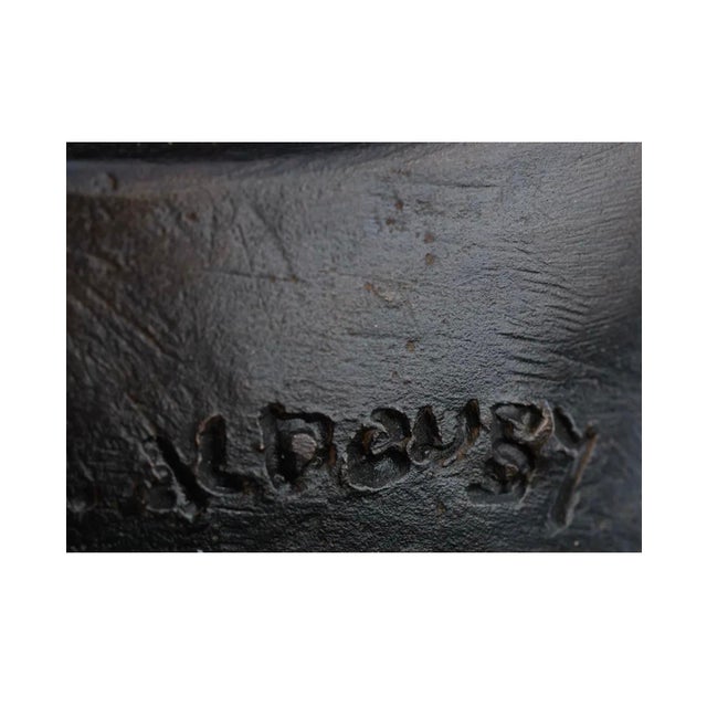 Zvi Aldouby, Modernist Israeli Bronze Sculpture Abstract Mother & Child Zvi Yehuda Aldouby For Sale - Image 15 of 17