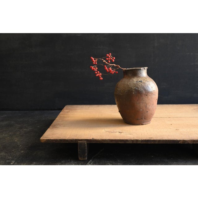 Japanese Antique Pottery Jar 15th-16th Century/ Wabi-Sabi Jar/Tokoname Vase For Sale - Image 17 of 18