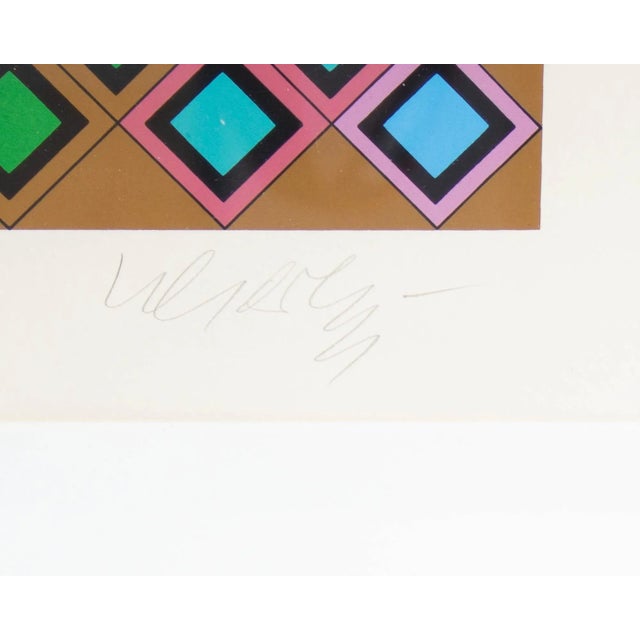 1980s 1980 “Ferde” Op Art Serigraph Print by Victor Vasarely For Sale - Image 5 of 8