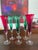 1970s Set of Six Colored Crystal Champagne Flutes From Lenox 'Holiday Gems' Collection For Sale - Image 5 of 7