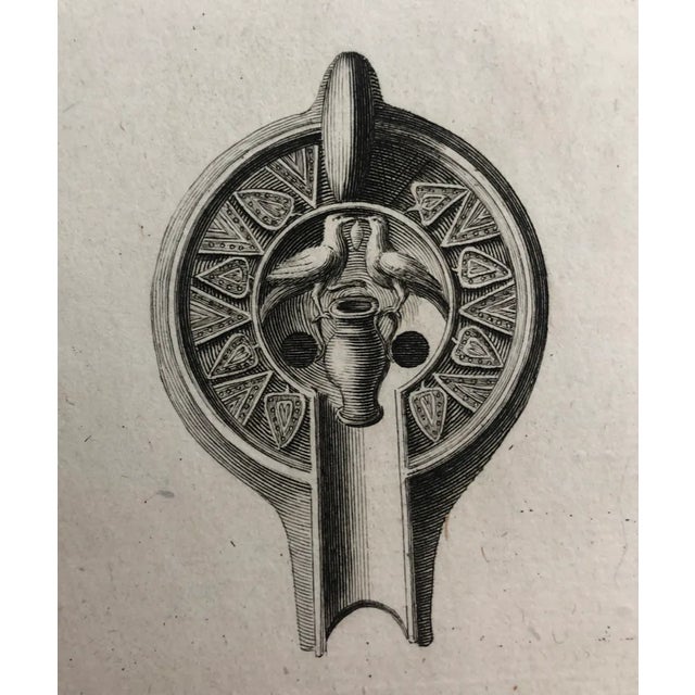 1762 Engraving of Roman Oil Lamps For Sale - Image 4 of 5