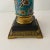 French 19th-Century French Longwy Floral Enamel Faience Oil Lamp Base, Turquoise Blue For Sale - Image 3 of 9
