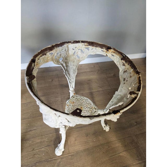 Victorian Britannia Pub Tables in Cast Iron with Oak Tops, Set of 2 For Sale - Image 10 of 11