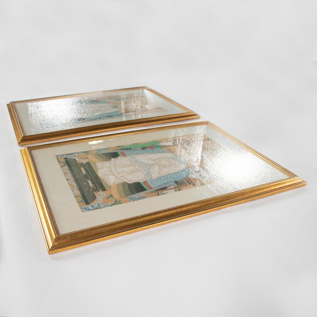 Pair of Large Midcentury Qing Style Chinese Ancestral Portraits Newly Framed and Matted For Sale - Image 12 of 16