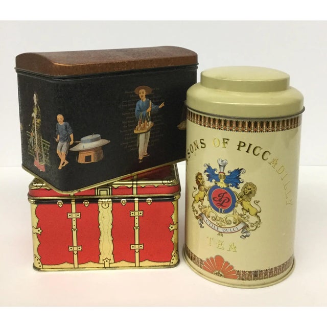 This group of 3 tins includes a rare tin from the famous Mandarin Hotel in Hong Kong. One is Jackson’s of Piccadilly, and...
