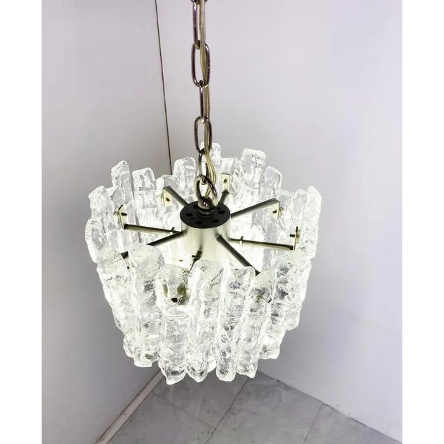 1960s Ice Crystal Pendant Light attributed to Kalmar, 1960s For Sale - Image 5 of 12