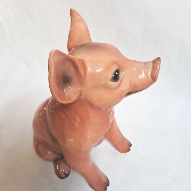 Handcrafted Porcelain Figurine of a Piglet by B. Bizotto for Capodimonte, Italy, 1970s For Sale - Image 10 of 13