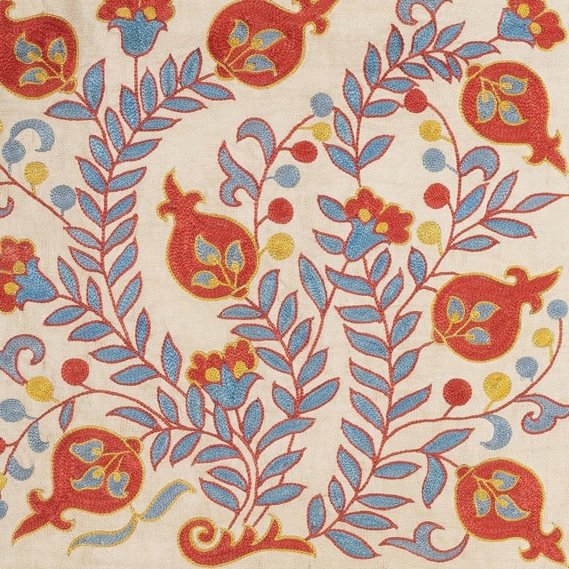 Contemporary 20"x20" 100% Silk Pillow. Handmade Cushion Cover. Embroidered Throw Pillow Cover For Sale - Image 3 of 8